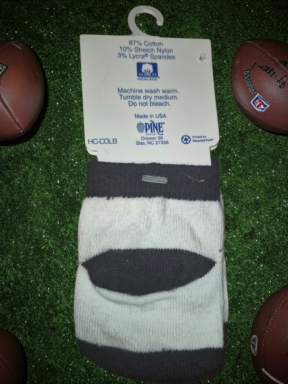 NFL Carolina Panther Baby Booties - White & Black with Panther Logo! BNWT 🏈 - Picture 2 of 3